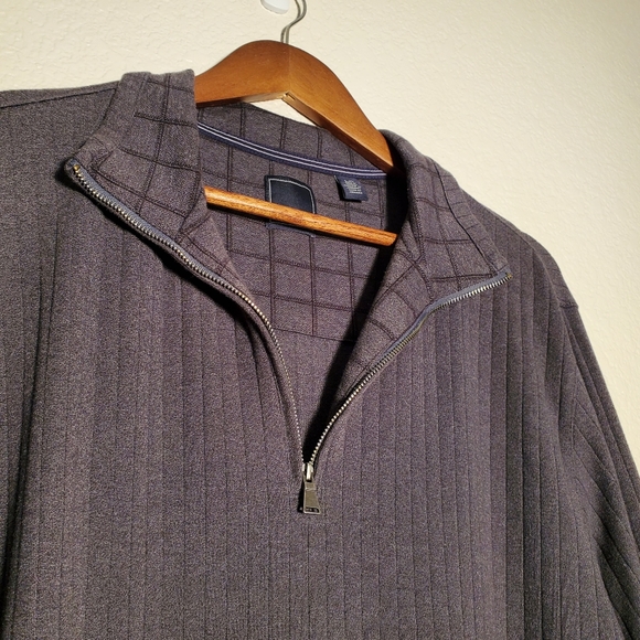 Mens Gray Large ARROW Half Zip Sweater - Picture 4 of 7